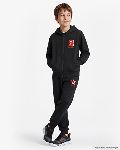 Skechers B Lw Collage Sweatpant Büyük Erkek Çocuk Siyah  SK2620107-3817-1