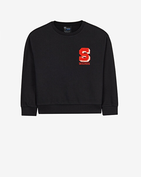 Skechers Skech Sweats  Elevate Crewneck  Sweatshirt Büyük Erkek Çocuk Siyah Sweatshirt SK2620110-381-1