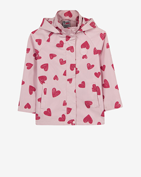 All Weather Little Heart Full Zip  Jacket Büyük Kız Çocuk Pembe Mont SK2620127-0098