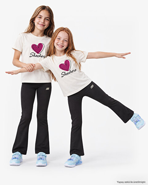 G Regular Hearty T-shirt Büyük Kız Çocuk Beyaz Tshirt SK2620130-3855