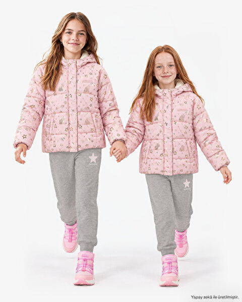 All Weather Halley Full Zip  Jacket Büyük Kız Çocuk Pembe Mont SK2620131-0098
