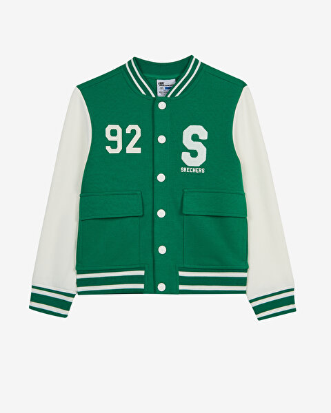 Comfort Knit College Bomber Jacket Büyük Erkek Çocuk Haki Mont SK2620136-1027