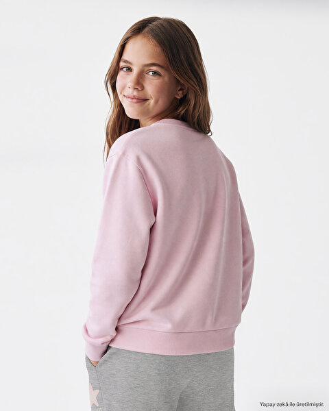 Skechers Skech Sweats  Elevate Crewneck  Sweatshirt Büyük Kız Çocuk Pembe Sweatshirt SK2620139-0098-2