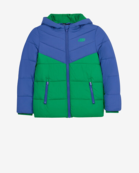 B Puffer Colorblock Jacket Büyük Erkek Çocuk Lacivert SK2620140-0533