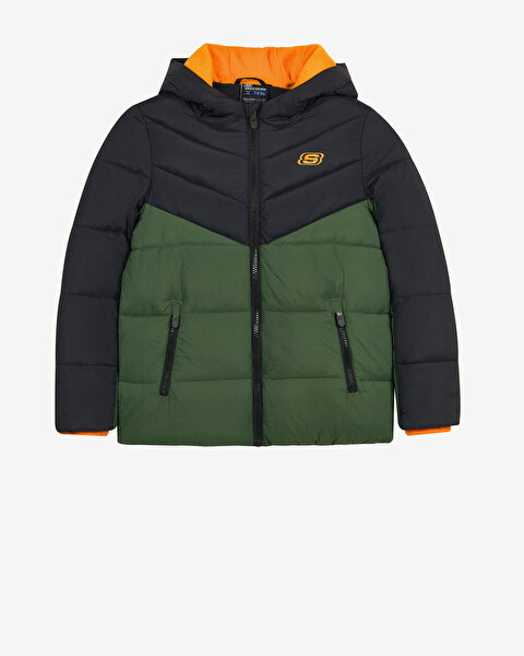B Puffer Jacket Büyük Erkek Çocuk Siyah SK2620140-1602
