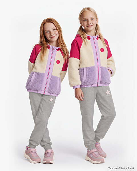 G Outdoor Fleece Full Zip Sherpa Büyük Kız Çocuk Pembe Mont SK2620142-3586