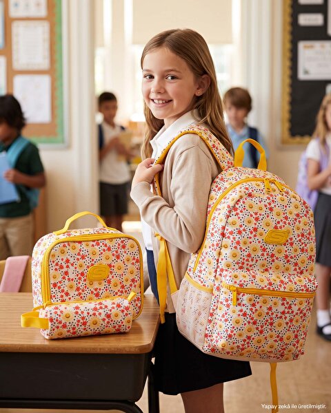 G Utılıty Backpack Set Büyük Kız Çocuk Sarı Sırt Çantası Seti SKCH8357-DAY
