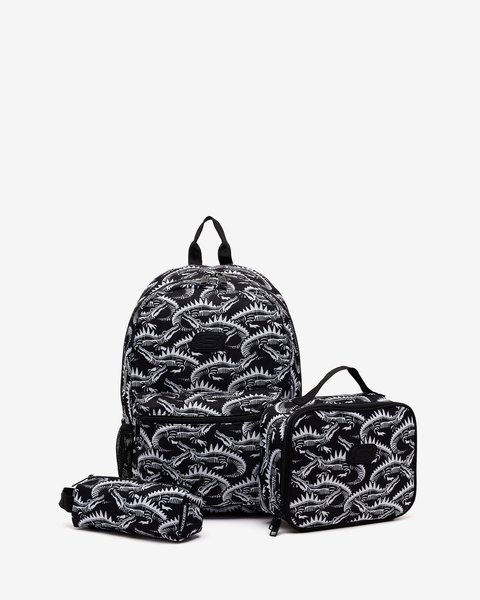 Skechers B Utılıty Backpack Set 2.0 Büyük Erkek Çocuk Siyah Sırt Çantası Seti SKCH8357-DBLK-1