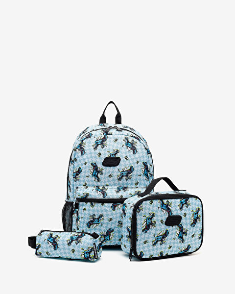 Skechers B Utılıty Backpack Set Büyük Erkek Çocuk Haki Sırt Çantası Seti SKCH8357-REX-1
