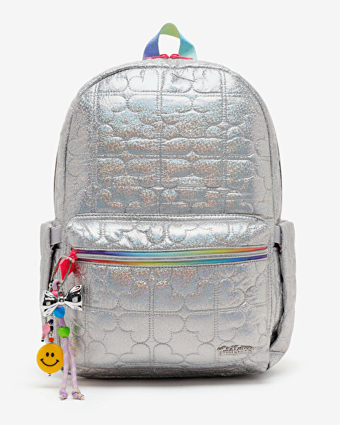 G Puffy Heart Magıc Backpack Büyük Kız Çocuk Gri Sırt Çantası SKTT30396-GRYPP