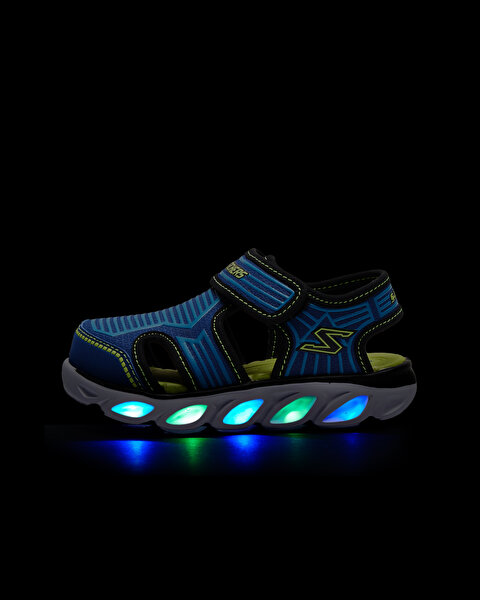 Skechers Hypno - Splash -  Zotex Küçük Erkek Çocuk Mavi Işıklı Sandalet 90524N BLLM-9