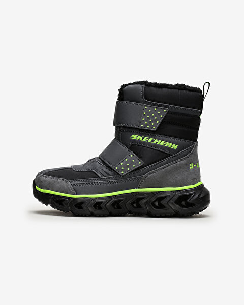 Skechers Hypno - Flash 2.0 - Street Breeze Büyük Erkek Çocuk Gri Işıklı Bot 90588L CCBK