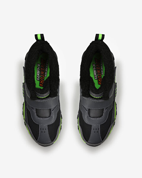 Skechers Hypno - Flash 2.0 - Street Breeze Büyük Erkek Çocuk Gri Işıklı Bot 90588L CCBK-5