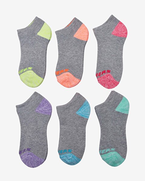 Skechers 6Pk Girls Full Terry-gray Büyük Kız Çocuk  Çorap S108265-080