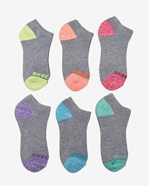 Skechers 6Pk Girls Full Terry-gray Büyük Kız Çocuk  Çorap S108265-080-1