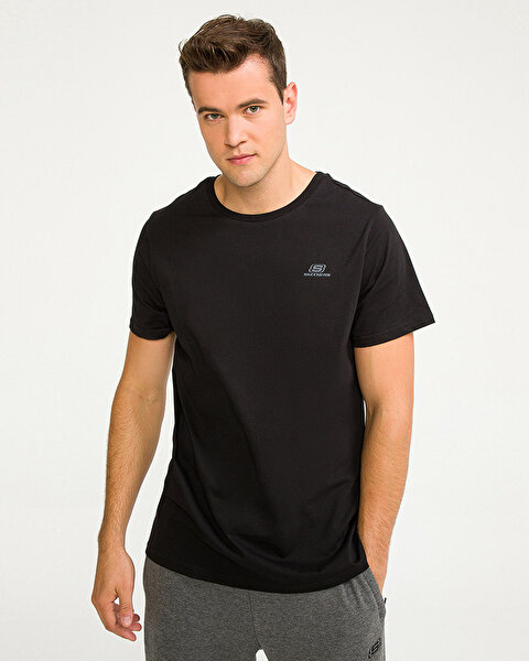 Skechers M Basic O Neck M Tee Erkek Siyah Tshirt S192244-001