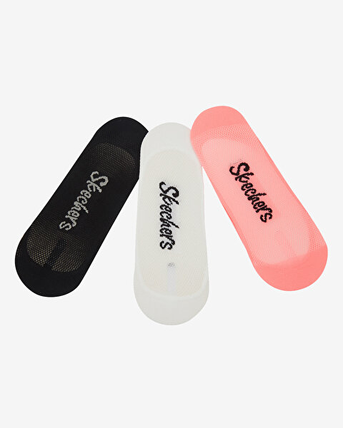 Skechers Skx W No Show Plain 3 Pack Kadın Siyah Çorap S192260-970-1