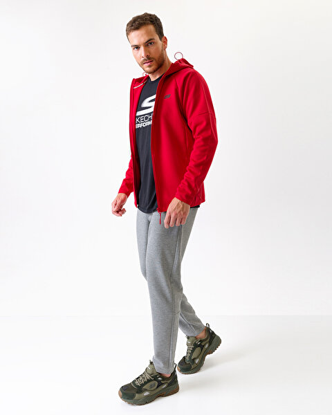 Skechers 2X I-lock M Elevated Fz Jacket Erkek Kırmızı Sweatshirt S201015-600-9
