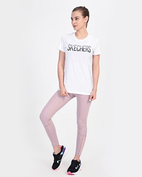 Skechers Graphic Tee's W Leo Skechers Kadın Beyaz Tshirt S201185-100-2