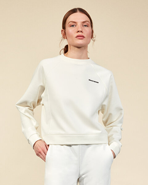 Skechers Lw Fleece W Crew Neck Sweatshirt Kad n Beyaz Sweatshirt S202034 102