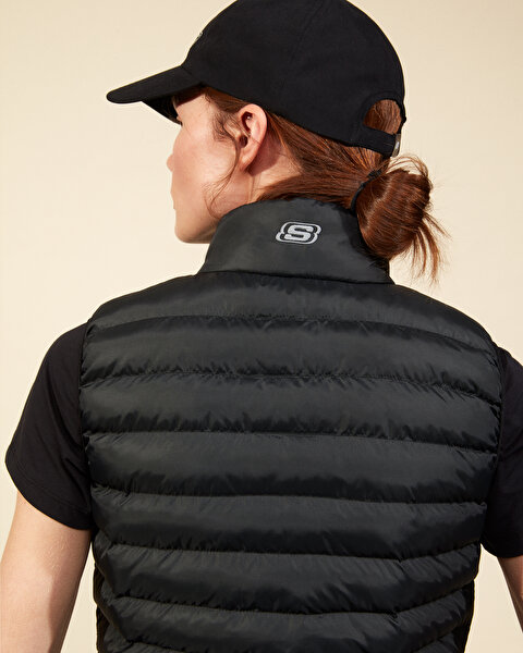 Skechers Outerwear W Basic Lightweight Vest Kadın Siyah Yelek S202109-001-5