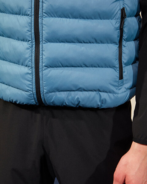 Skechers Outerwear M Padded Vest Erkek Mavi Yelek S202174-315-2