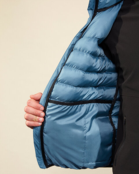 Skechers Outerwear M Padded Vest Erkek Mavi Yelek S202174-315-3