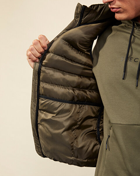 Skechers Outerwear M Padded Vest Erkek Haki Yelek S202174-801-4