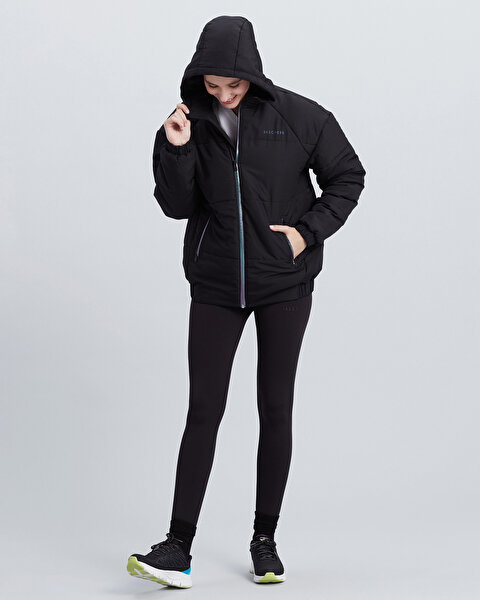 Skechers W Flexi Hooded Jacket Kadın Siyah Mont S212016-001-2