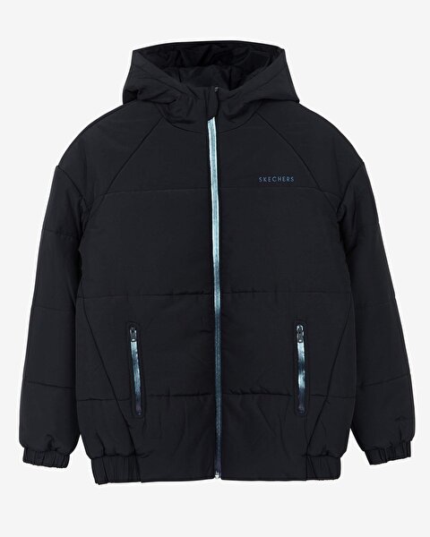 Skechers W Flexi Hooded Jacket Kadın Siyah Mont S212016-001-6