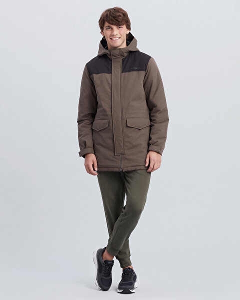 Skechers M Hooded Parka Erkek Haki Mont S212025-801