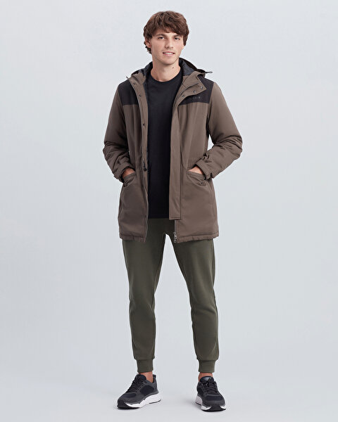 Skechers M Hooded Parka Erkek Haki Mont S212025-801-1