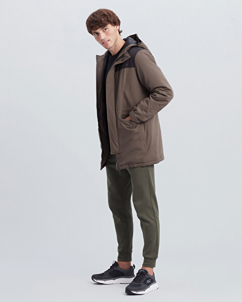 Skechers M Hooded Parka Erkek Haki Mont S212025-801-2