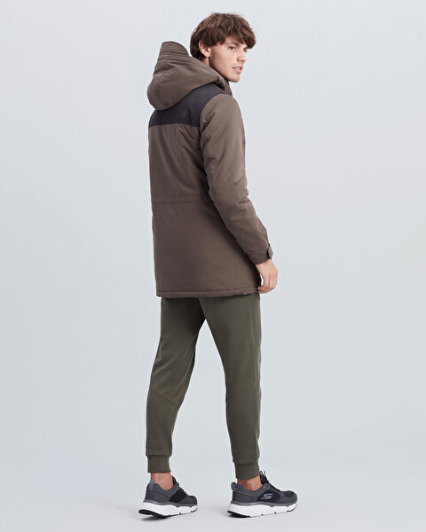 Skechers M Hooded Parka Erkek Haki Mont S212025-801-4