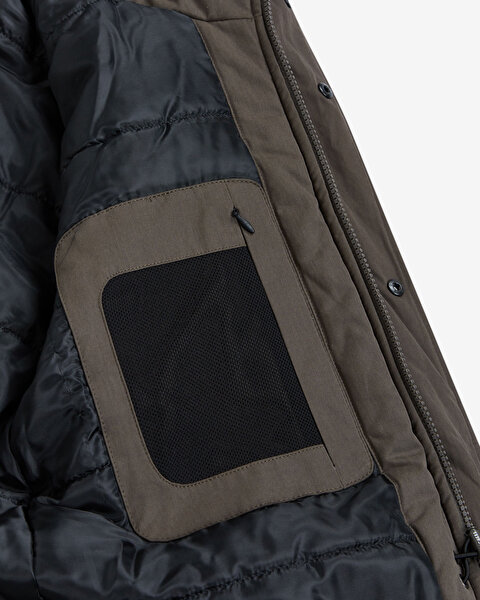 Skechers M Hooded Parka Erkek Haki Mont S212025-801-7