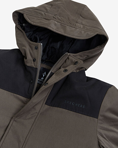 Skechers M Hooded Parka Erkek Haki Mont S212025-801-8