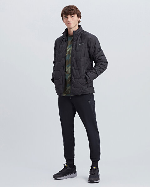 Skechers M Turtle Neck Asymmetric Jacket Erkek Siyah Mont S212026-001-2