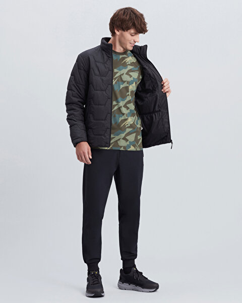 Skechers M Turtle Neck Asymmetric Jacket Erkek Siyah Mont S212026-001-3