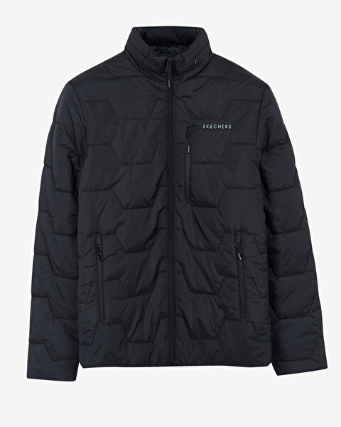 Skechers M Turtle Neck Asymmetric Jacket Erkek Siyah Mont S212026-001-5