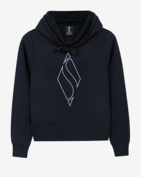 Skechers W Big Logo Hoodie Kadın Siyah Sweatshirt S212053-001-5