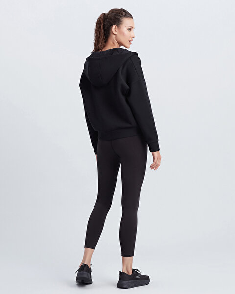 Skechers W Elite Full Zip Hoodie Kadın Siyah Fermuarlı Eşofman Üstü S212060-001-3