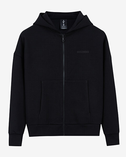 Skechers W Elite Full Zip Hoodie Kadın Siyah Fermuarlı Eşofman Üstü S212060-001-4