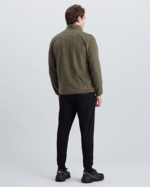 Skechers M Woven Panel Full Zip Polar Erkek Haki Polar S212174-801