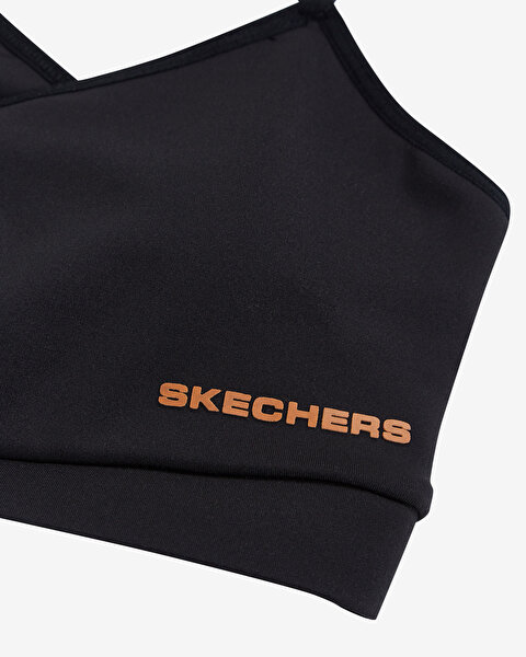 Skechers W Mid Support Essential Bra Kadın Siyah Sporcu Sütyeni S212271-001-5
