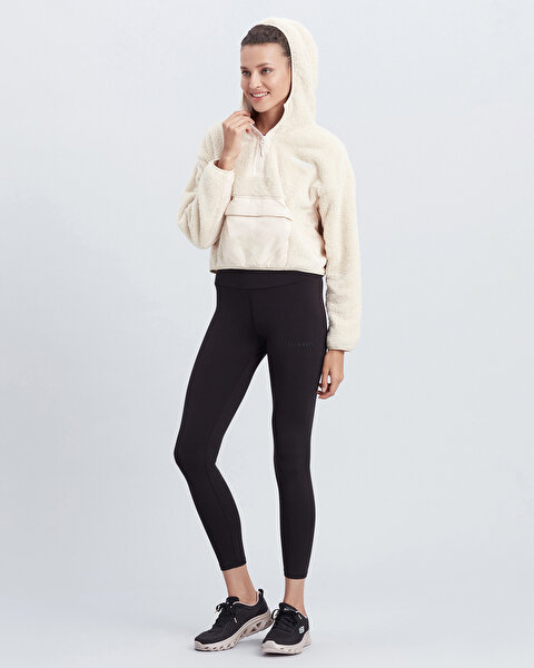 Skechers W Hooded Half Zip Sherpa Kadın Bej Polar S212498-580-2