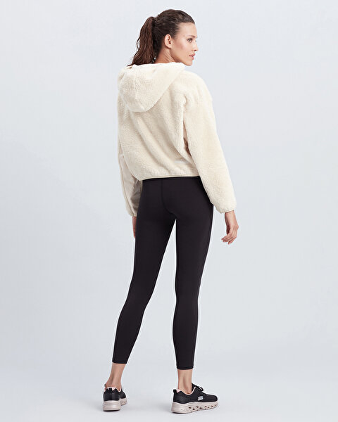 Skechers W Hooded Half Zip Sherpa Kadın Bej Polar S212498-580-3