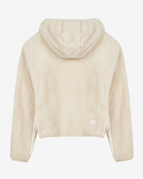 Skechers W Hooded Half Zip Sherpa Kadın Bej Polar S212498-580-5