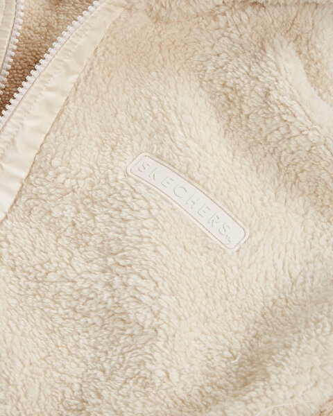 Skechers W Hooded Half Zip Sherpa Kadın Bej Polar S212498-580-8