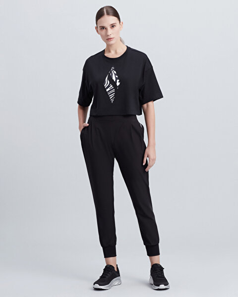 Skechers W Diamond T-shirt Kadın Siyah Tshirt S212926-001-2