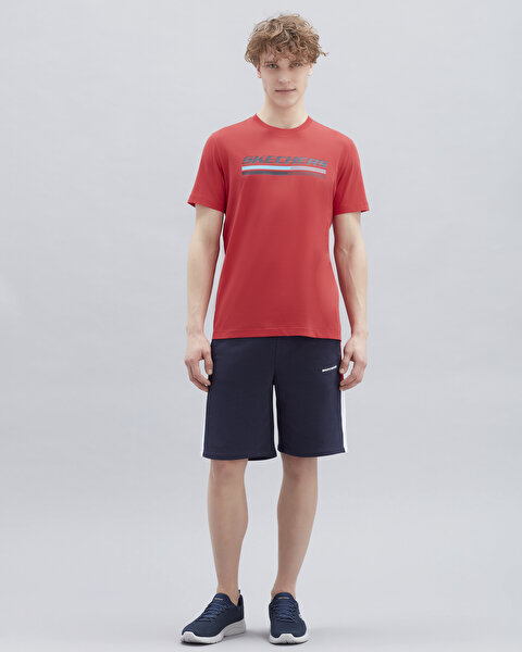 Skechers M Graphic Tee Big Logo T-shirt Erkek Kırmızı Tshirt S221059-600-1